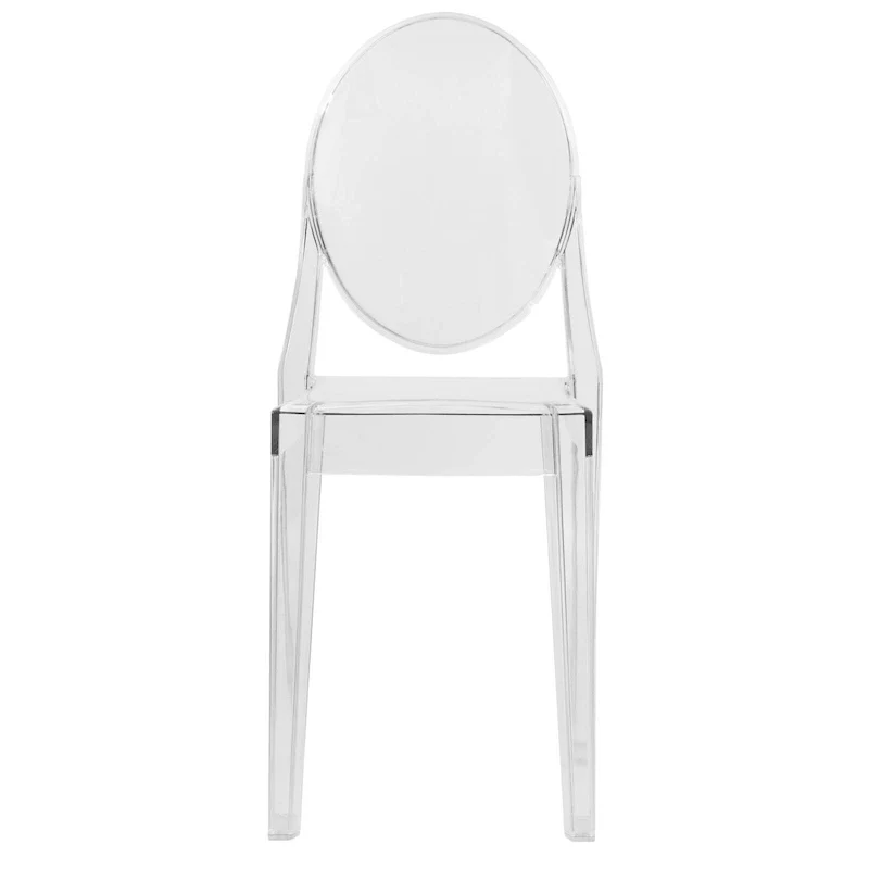 Acrylic Dining Chair Modern Transparent Stackable Side Chair No Assembly