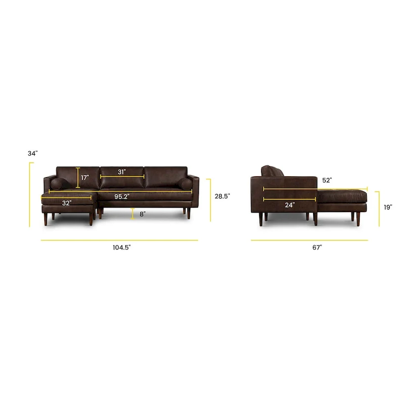 Napa 104.5 Left Sectional Sofa