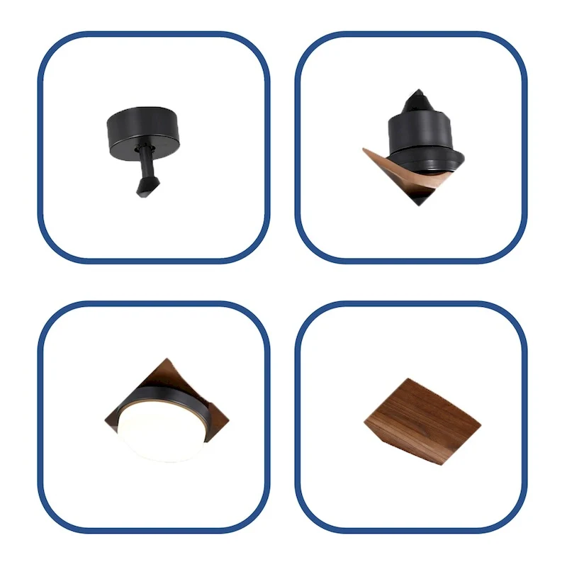 Ceiling Fan Lights With 3 Wood Noiseless Fan Blade