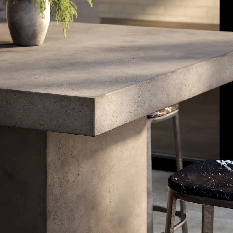 Mixx - Una 59 Square Counter Height Dining Table - Dark Grey