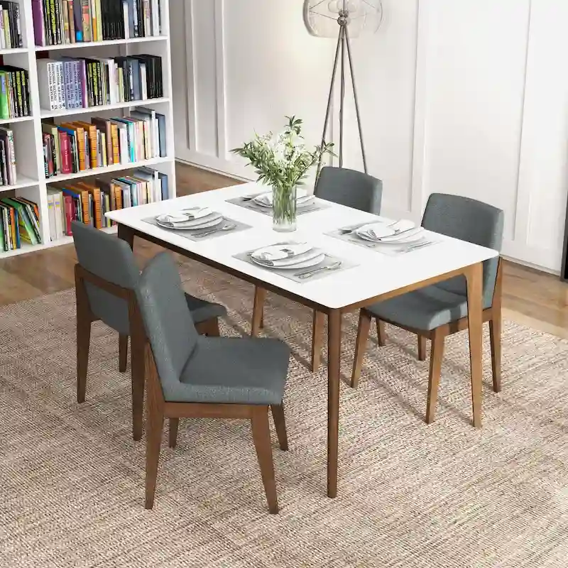 Odessa Mid Century Polyester Blend Dining Chair (Set of 2)