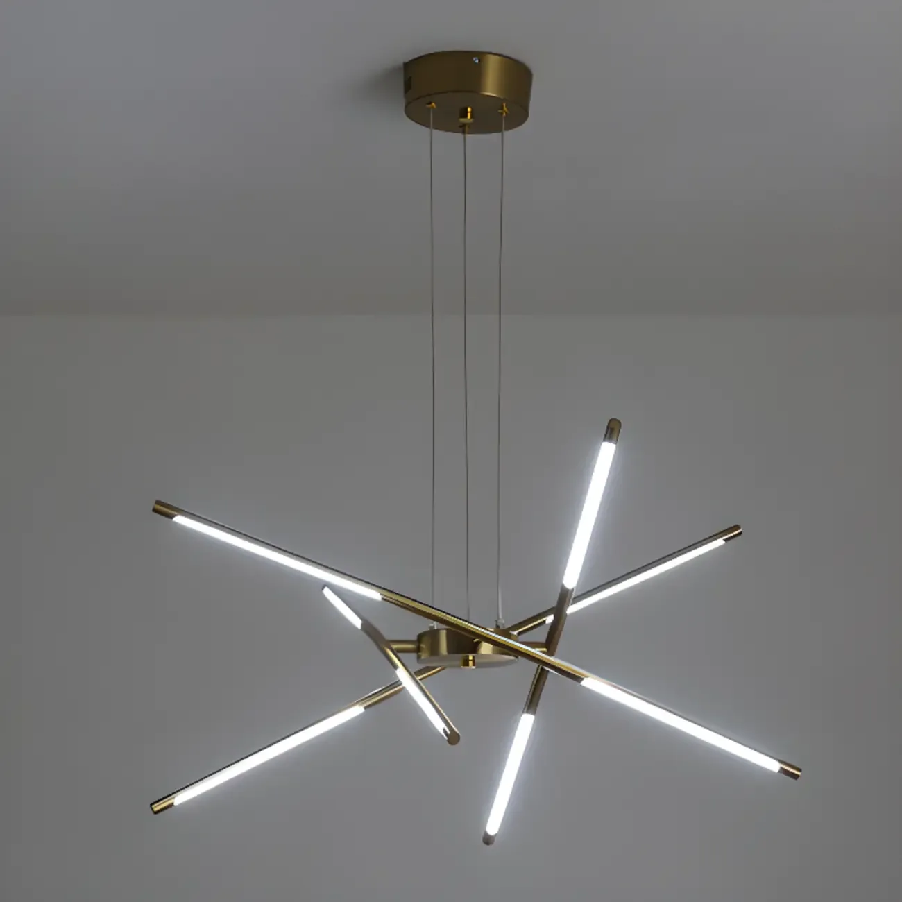 Modern LED Linear Chandelier with Adjustable Height