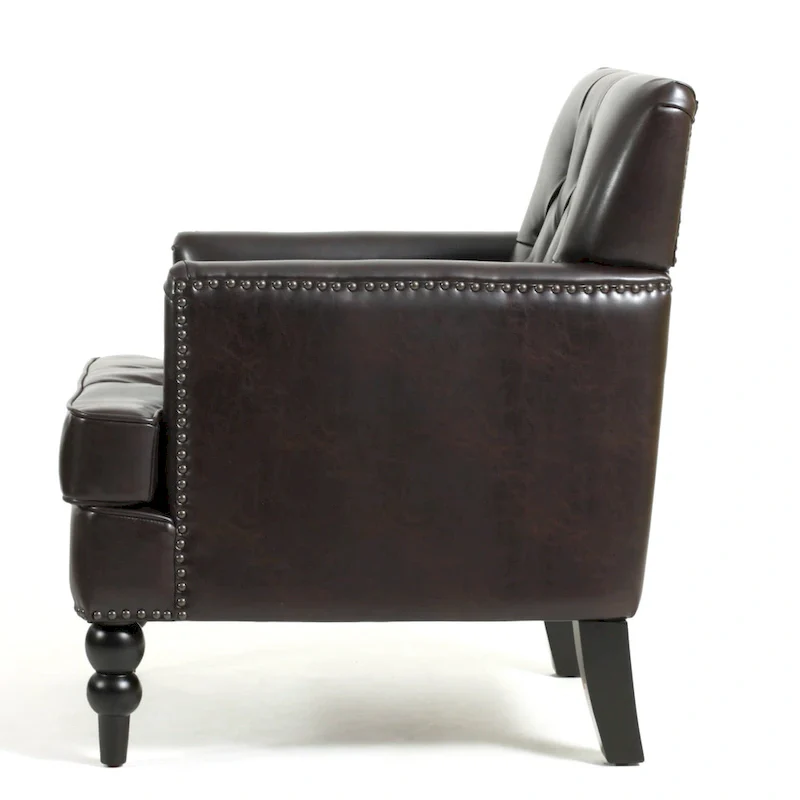 Malone Brown Leather Club Chair by