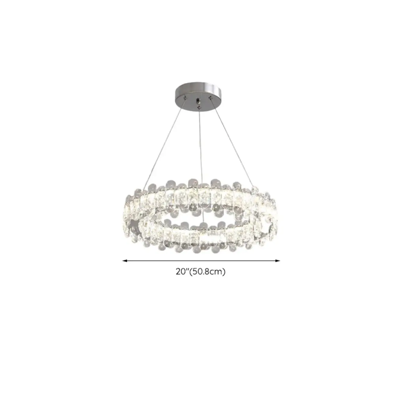 Gold Crystal Circular Glass Beads Modern Chandelier