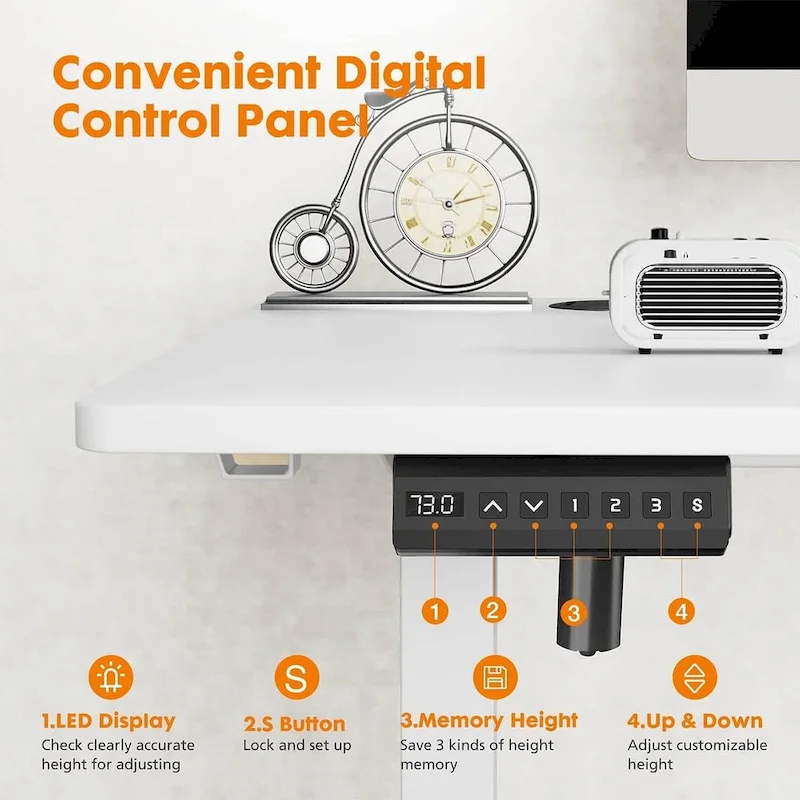 Height Adjustable Electric Standing Ergonomic Computer Desk