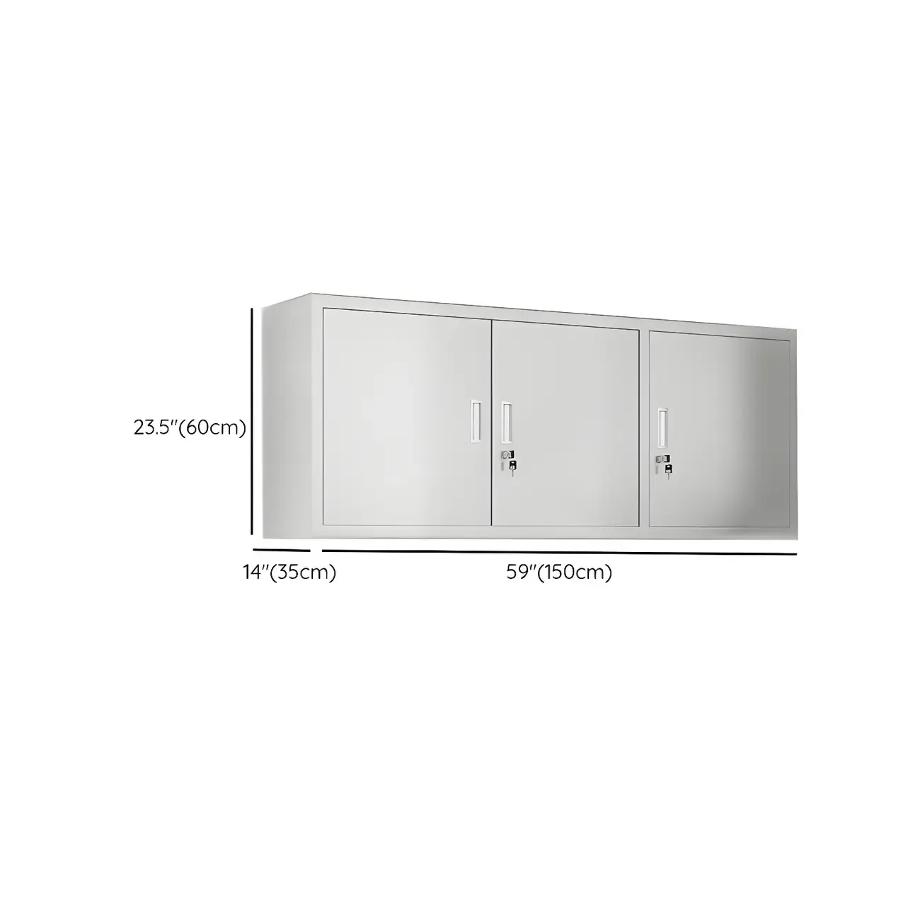 Elegant Stainless Steel Wall-Mounted Display Cabinet