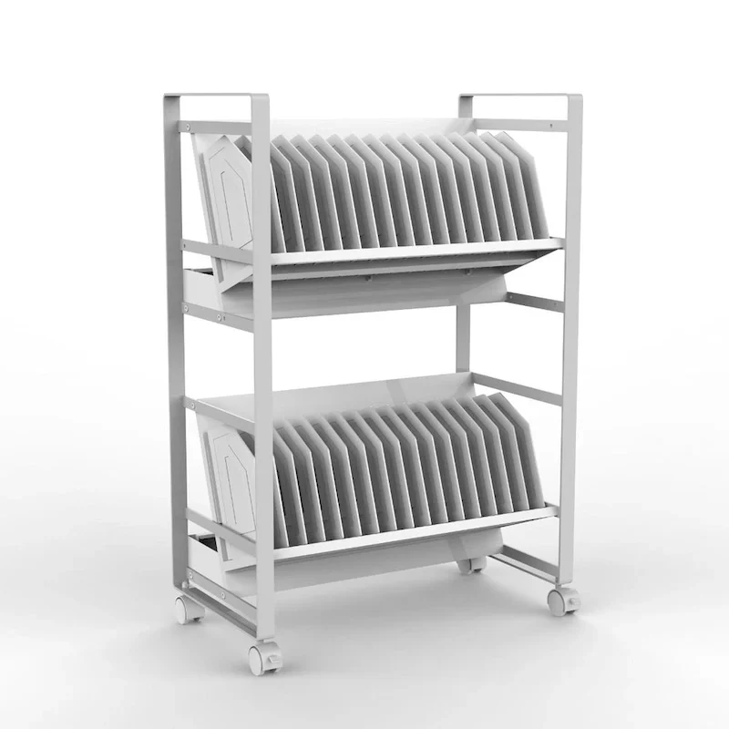 Gray Steel Open Charging Cart for 32 Tablets / Chromebooks