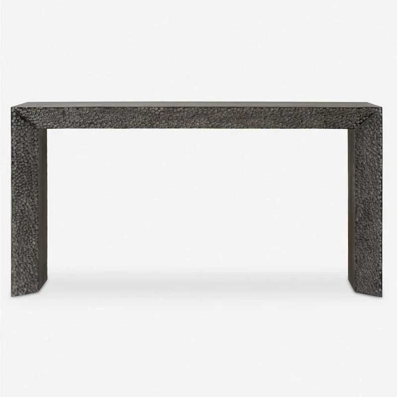 62-Inch Elm Wood Veneer Console Table