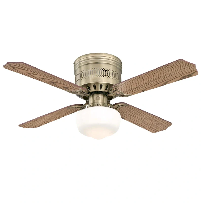 Westinghouse Lighting Casanova Supreme 42-Inch 4-Blade Indoor Ceiling Fan with LED Light and Opal Schoolhouse Glass