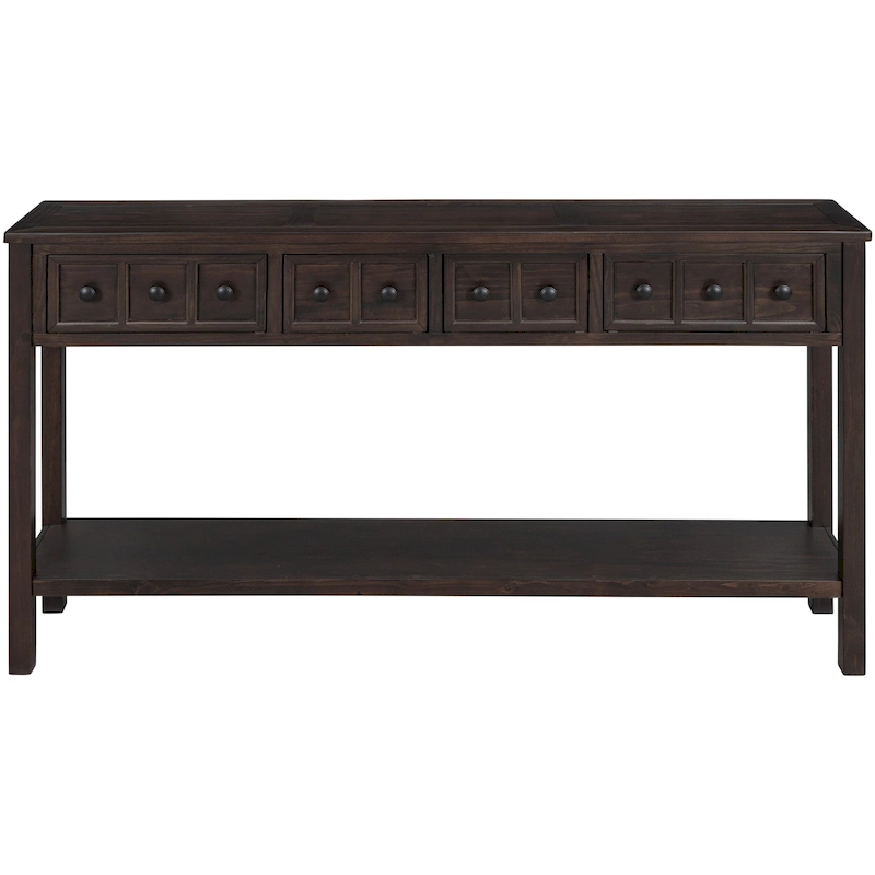 Rustic Entryway Console Table with Storage