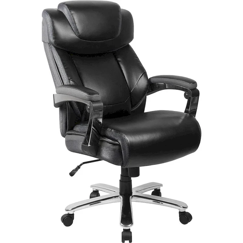HERCULES Series Big & Tall Rated Black LeatherSoft Executive