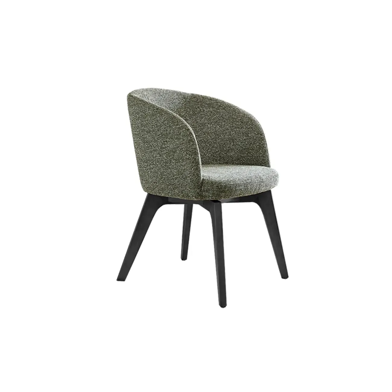 Modern Swivel Barrel Dining Chair with Arms