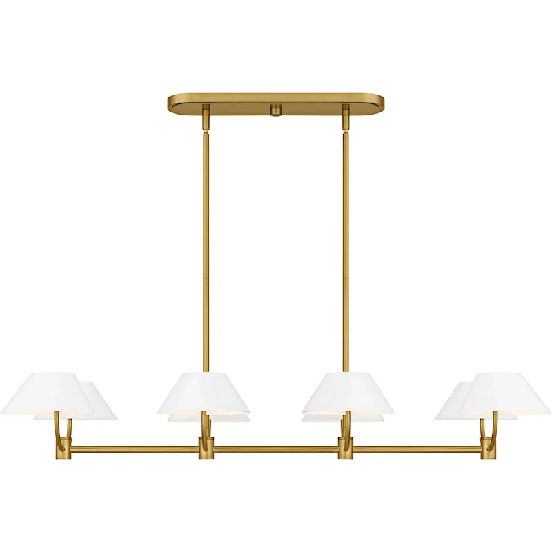 Penley 6-Light Brushed Gold Linear Chandelier