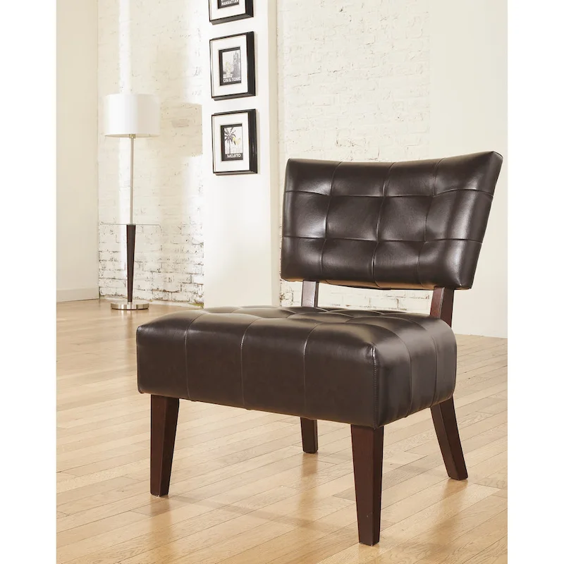 31-Button Tufted Accent Chair with Kiln-Dried Hardwood Frame and Oversized Seat