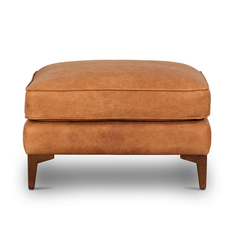 Poly & Bark Essex Ottoman - Full Grain Genuine Italian Leather