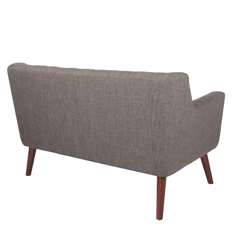 Carson Carrington Balestrand Mid-century Tufted Back Fabric Loveseat - N/A