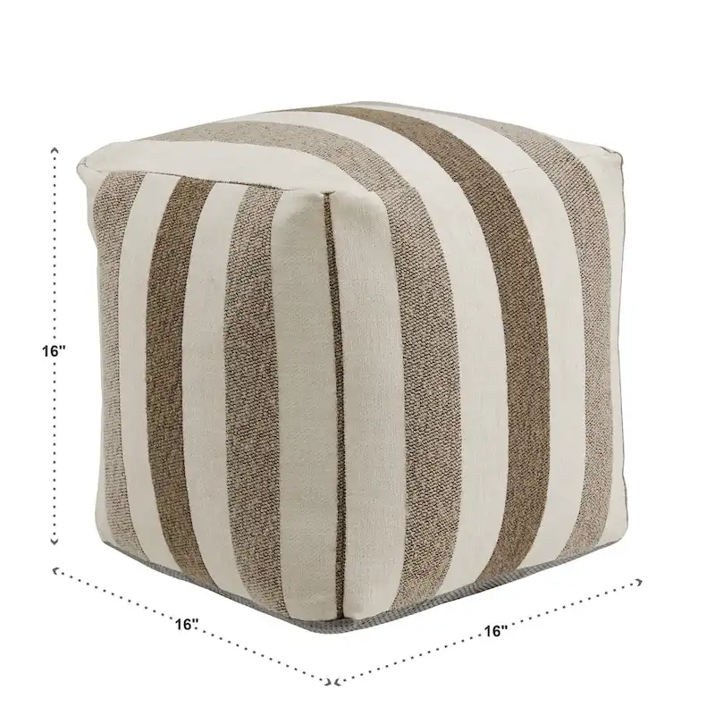 Upholstered Square Pouf Ottoman
