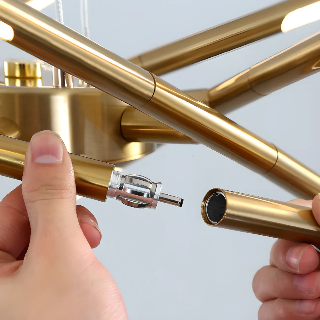 Modern LED Linear Chandelier with Adjustable Height