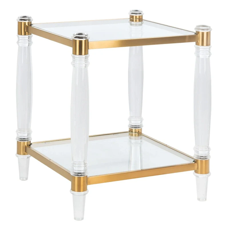 SAFAVIEH Couture Lirie Acrylic Accent Table - 20 W x 20 L x 24 H - 20Wx20Dx24H