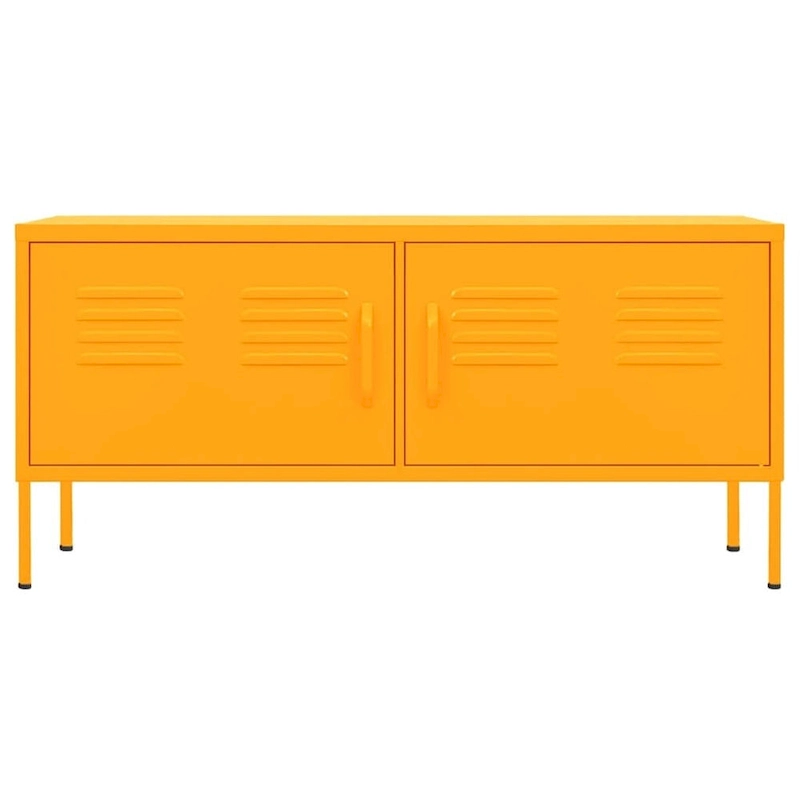 vidaXL TV Stand TV Unit Sideboard Home TV Console Media Unit Cupboard Steel - 41.3 x 13.8 x 19.7