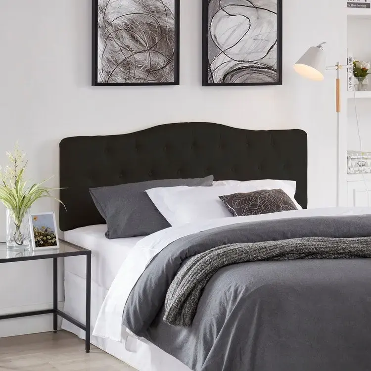 Cecilia Button Tufted Upholstered Headboard, Height Adjustable Headboards,Bed Backboard Premium Padded Fabric Headboard