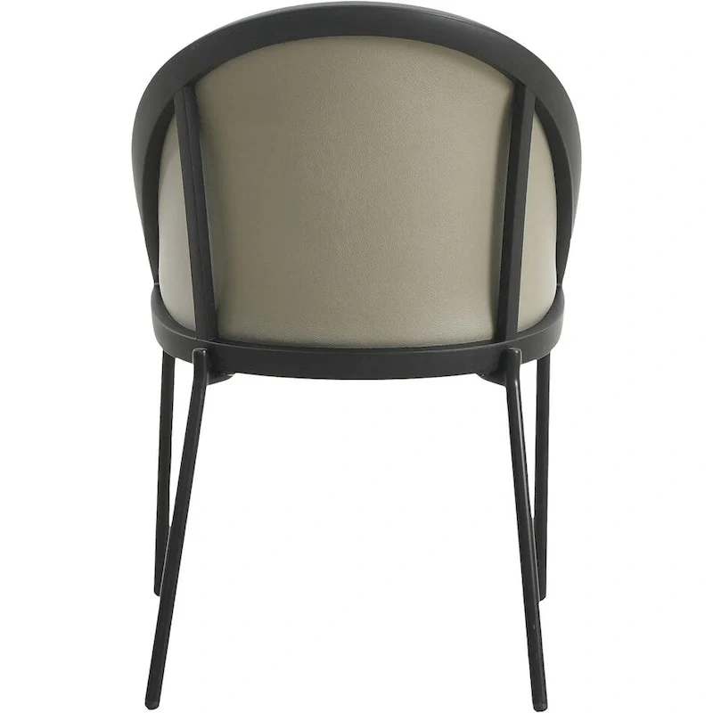 Urbane Upholstered Faux Leather Dining Chair with Powder Coated Steel Legs by LeisureMod