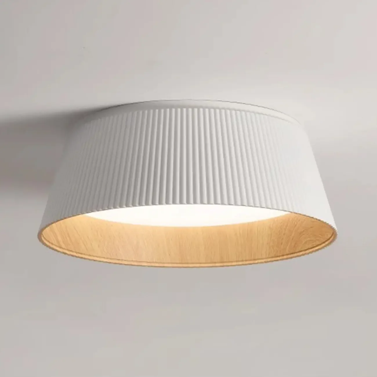 Modern Flared Round Dimmable LED Flush Mount Ceiling Light
