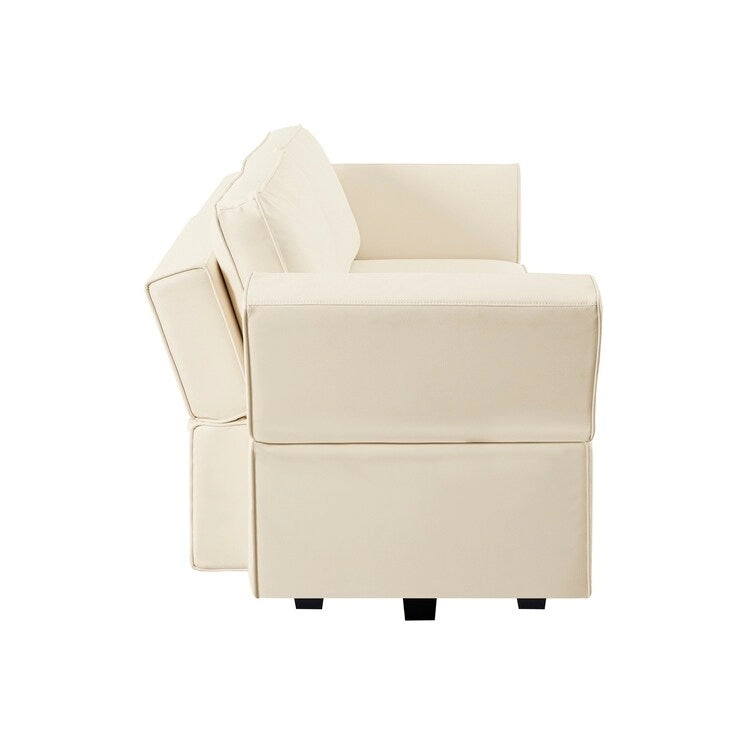 Modular Convertible Sectional Sofa Bed Sleeper Loveseat Couch