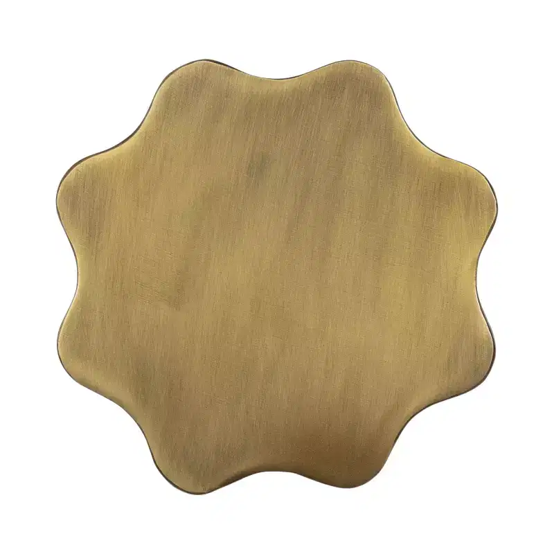 Kate and Laurel Pandey Wavy Metal Table, Gold, 9x9x22