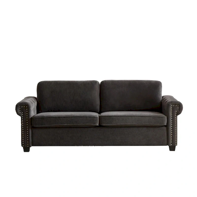 83.8 Convertible 2-in-1 Pullout Polyester Sleeper Sofa Bed