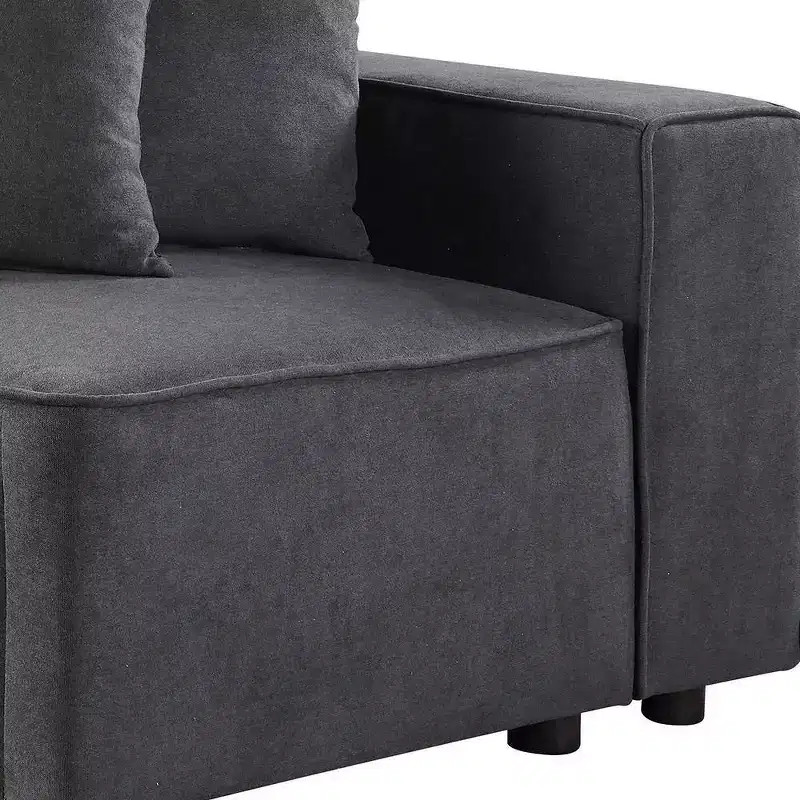 28" Silvester Gray Fabric - Acme Furniture: Upholstered Accent Chair, Wood Frame, No Assembly Required