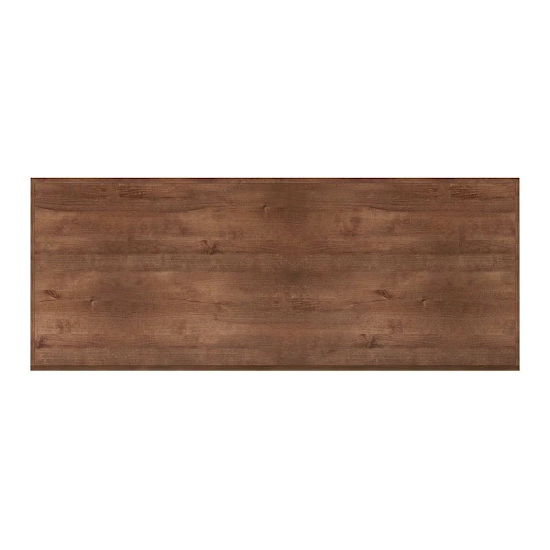 Bridgevine Home Sausalito 71 inch Executive Desk, No Assembly Required, Whiskey Finish