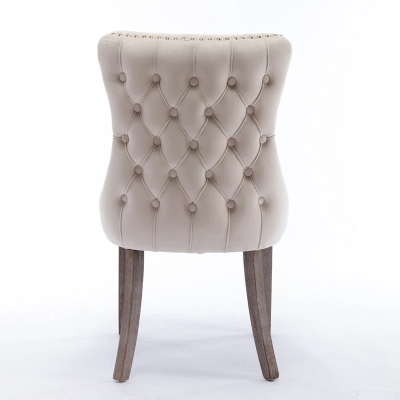A&A Furniture Upholstered Wing-Back Dining Chair