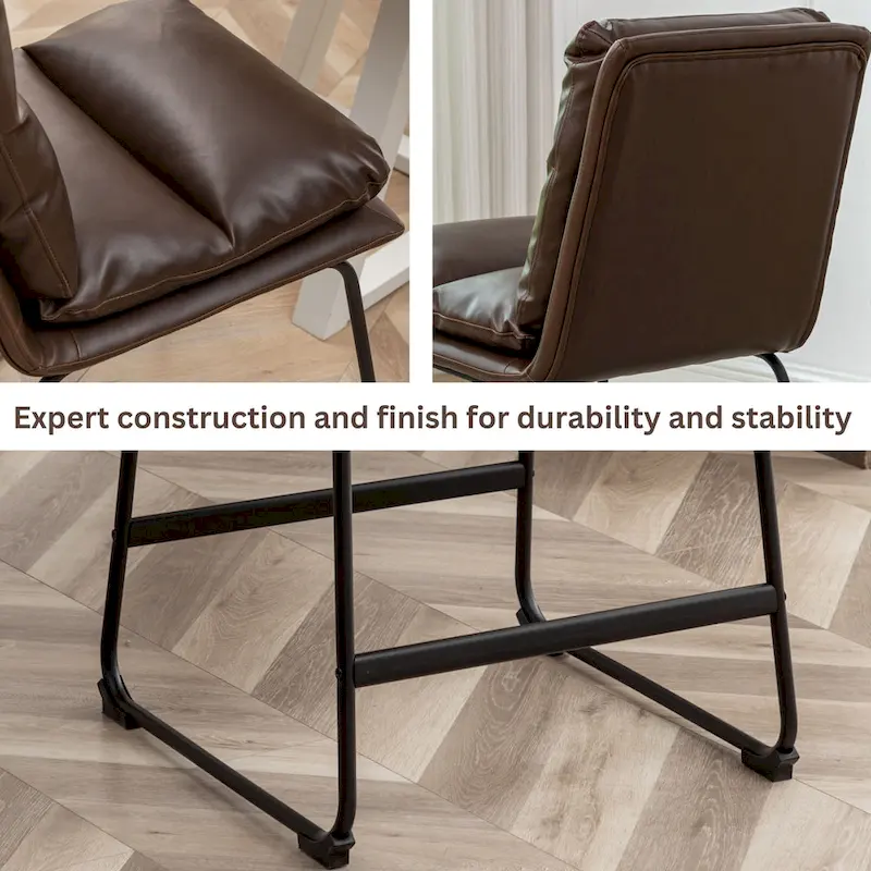 Milos Upholstered 26-inch Counter Height Stools, Set of 2