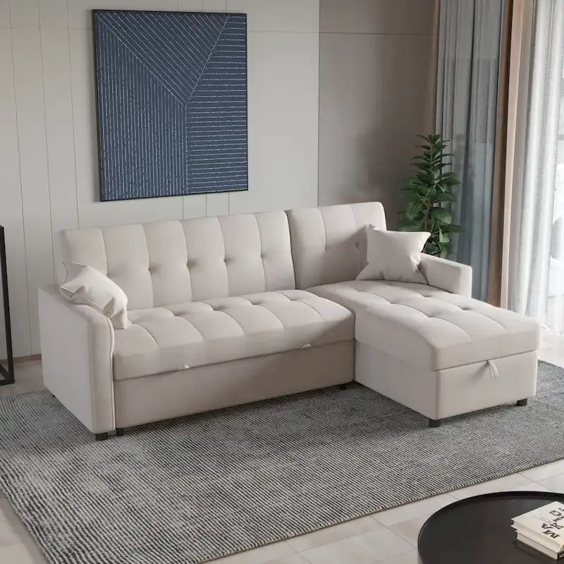 82  Wide Reversible Sleeper Sofa & Chaise