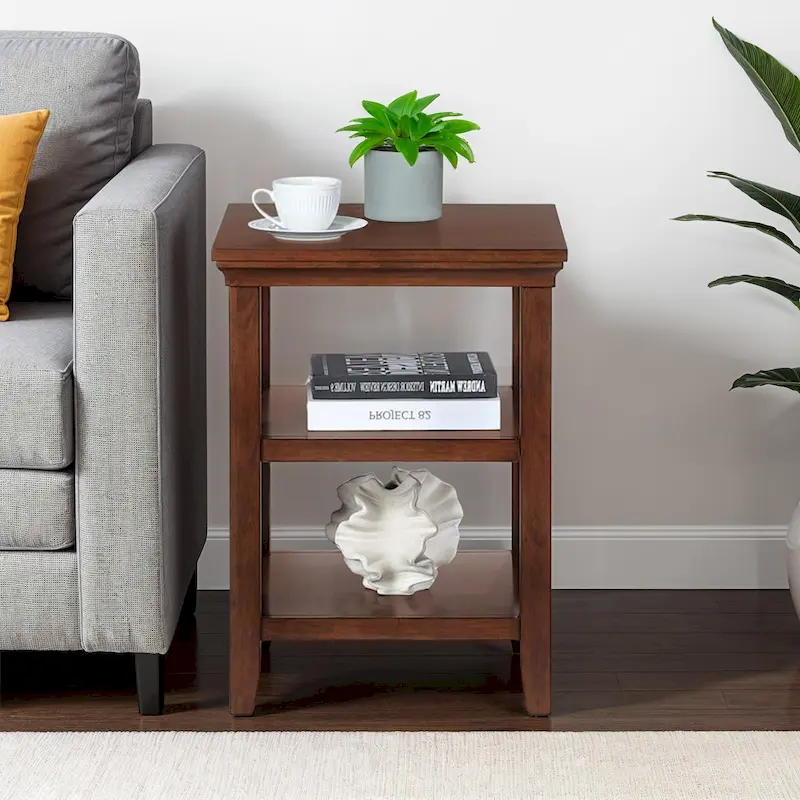 Convenience Concepts Tribeca End Table with Shelves