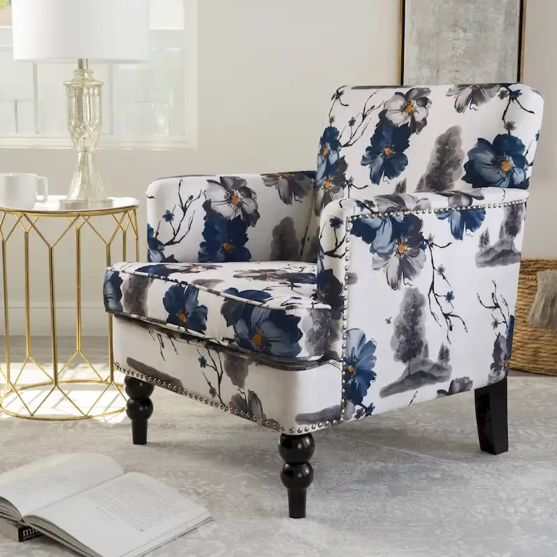 Boaz Floral Fabric Club Armchair