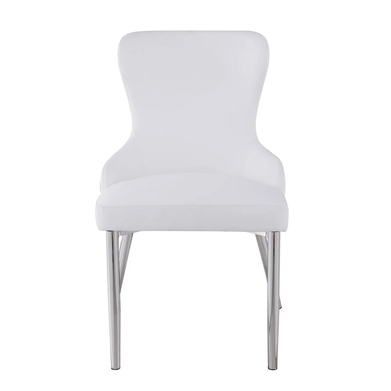 Somette Ema White Wing Back Side Chair (Set of 2)