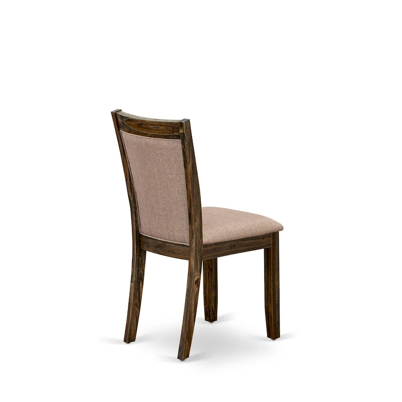 East West Furniture Dining Table Set- a Kitchen Table and Dark Khaki Linen Fabric Chairs, Distressed Jacobean(Pieces Options)