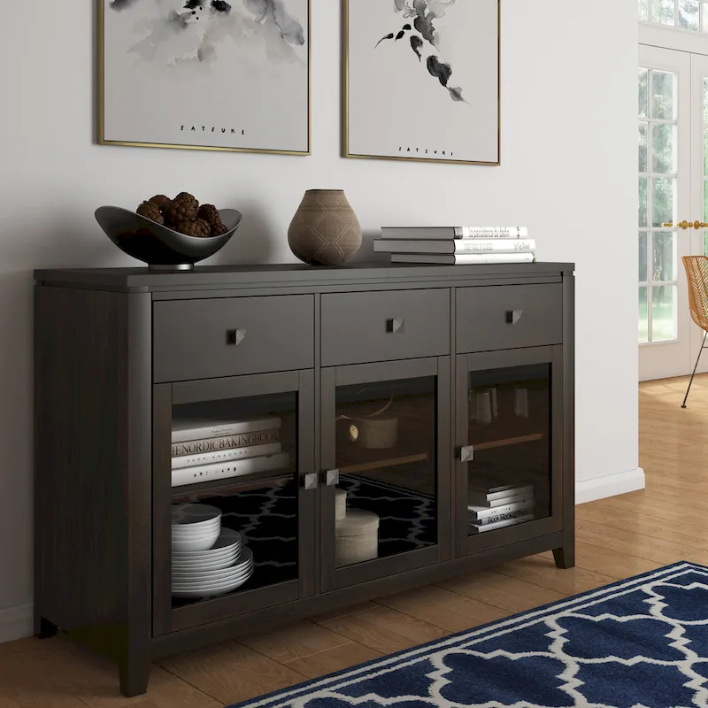 54-Inch Mahogany Contemporary Sideboard Buffet