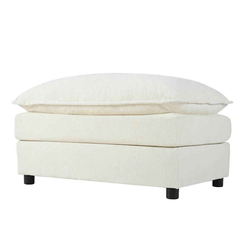 109.45 Chenille Upholstered U-Shaped Modular Sectional Sofa with Double-Layer Cushions, DIY Combination