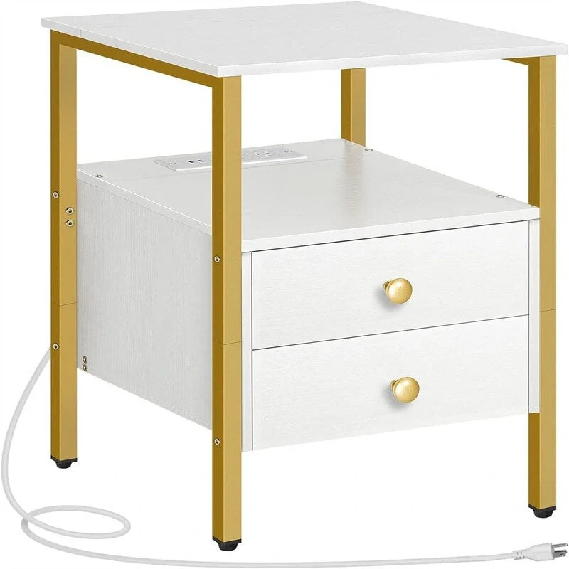 End Table with Charging Station - Multiple Colors