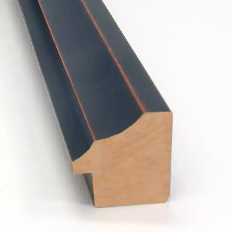 40" x 29" Non-Beveled Scoop Wood Bathroom Wall Mirror Dark Bronze - Amanti Art: Rectangle, Modern Style, Wall Mounted