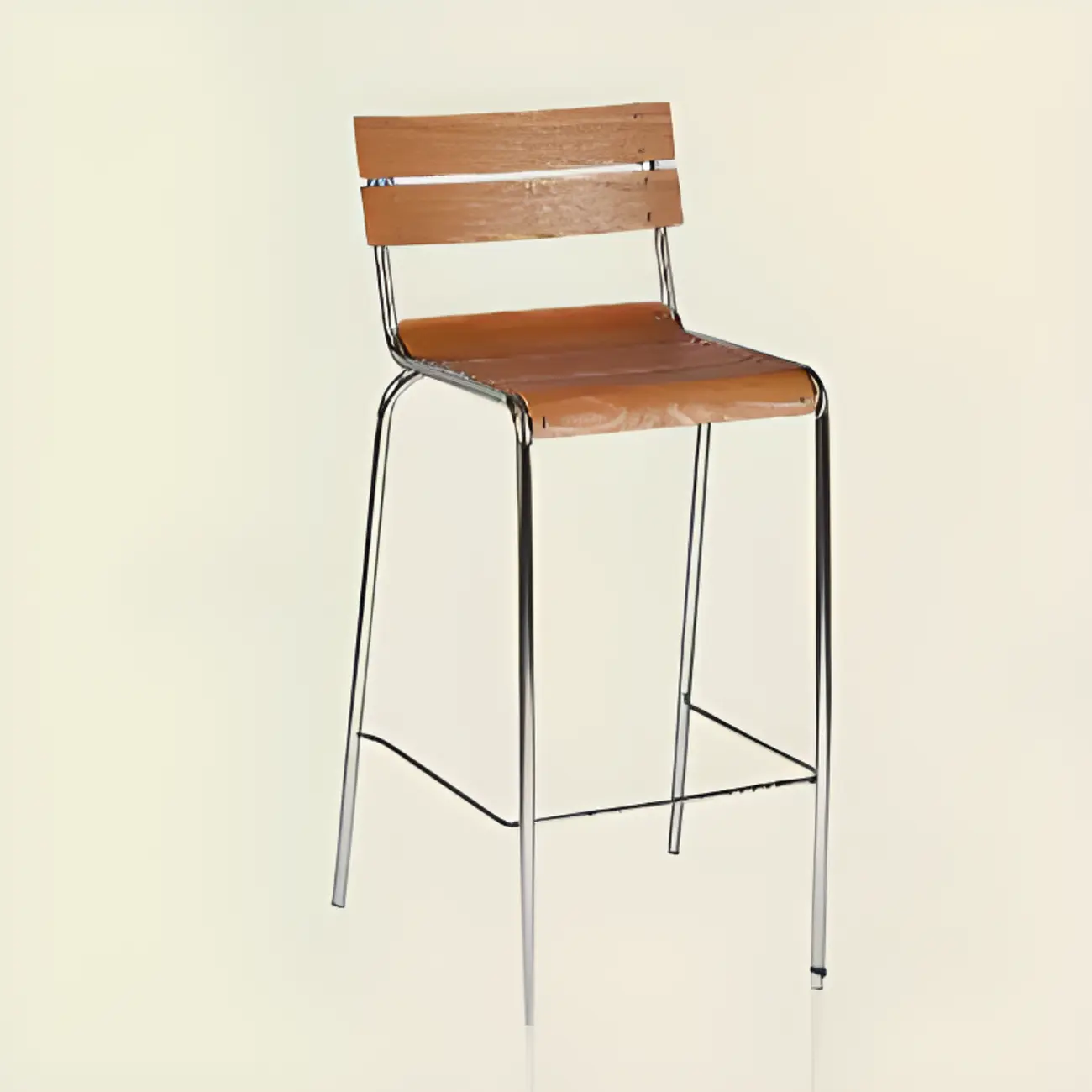 Industrial Metal Frame Wooden Counter Bar Stools with Backs