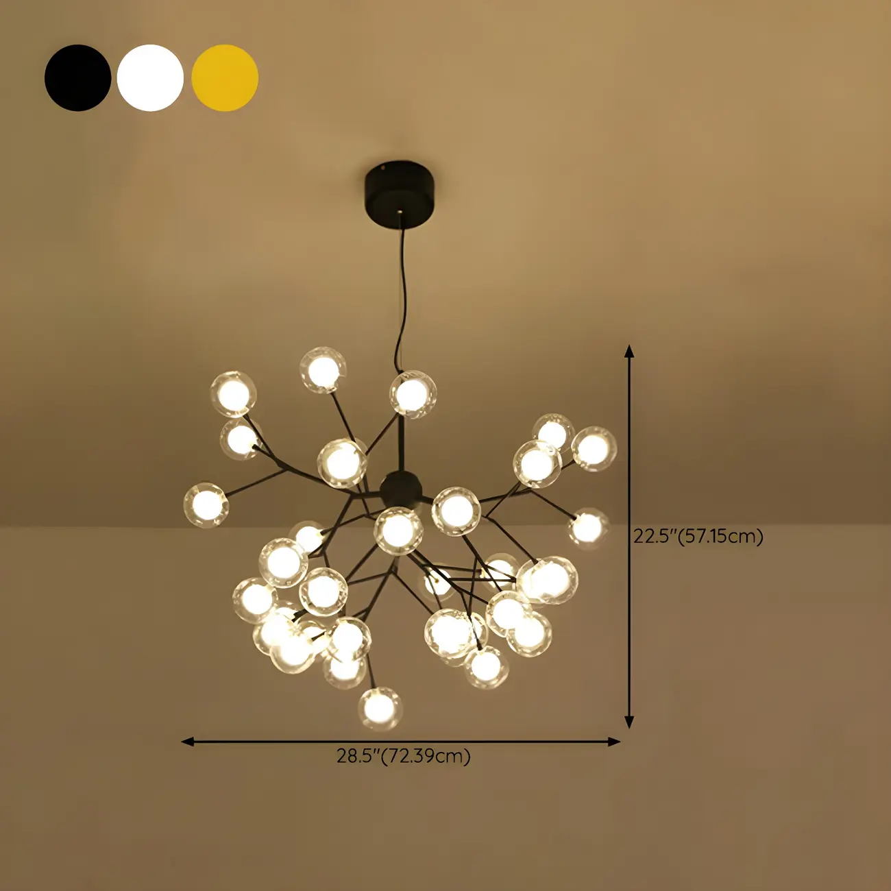 Adjustable Modern Globe Glass Sputnik Chandelier