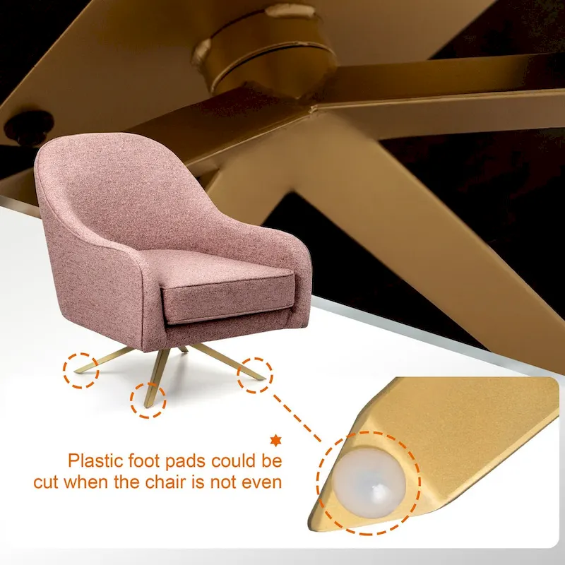 Swivel Club Chair PU Leather Leisure Armchair Upholstered Accent Chair