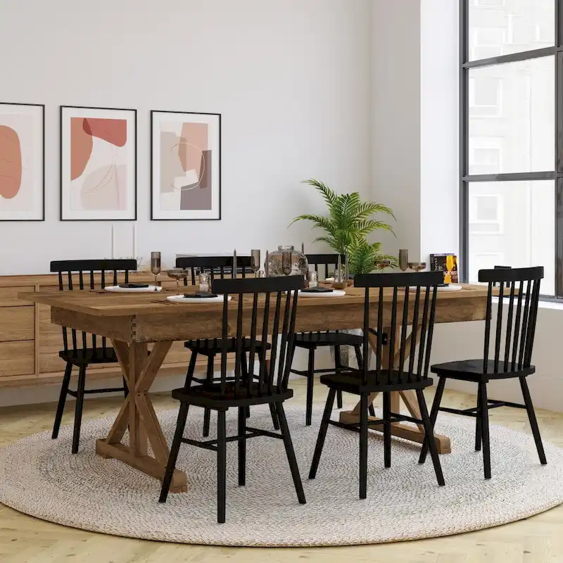 7 ft x 40 in Rectangular Solid Pine Folding Dining Table