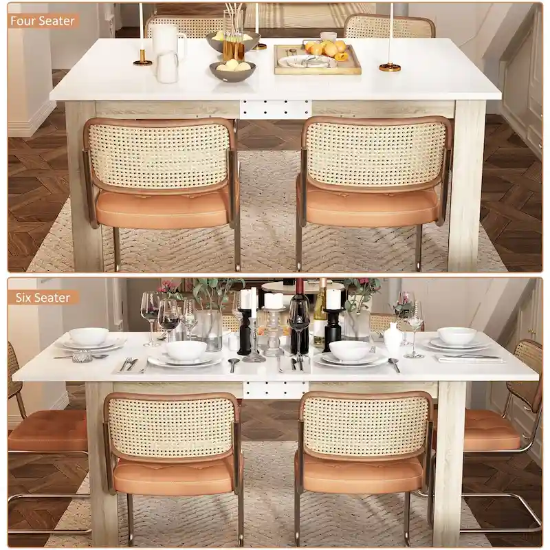 Modern Dining Table 4-6 People Kitchen Dining Room Table Extendable