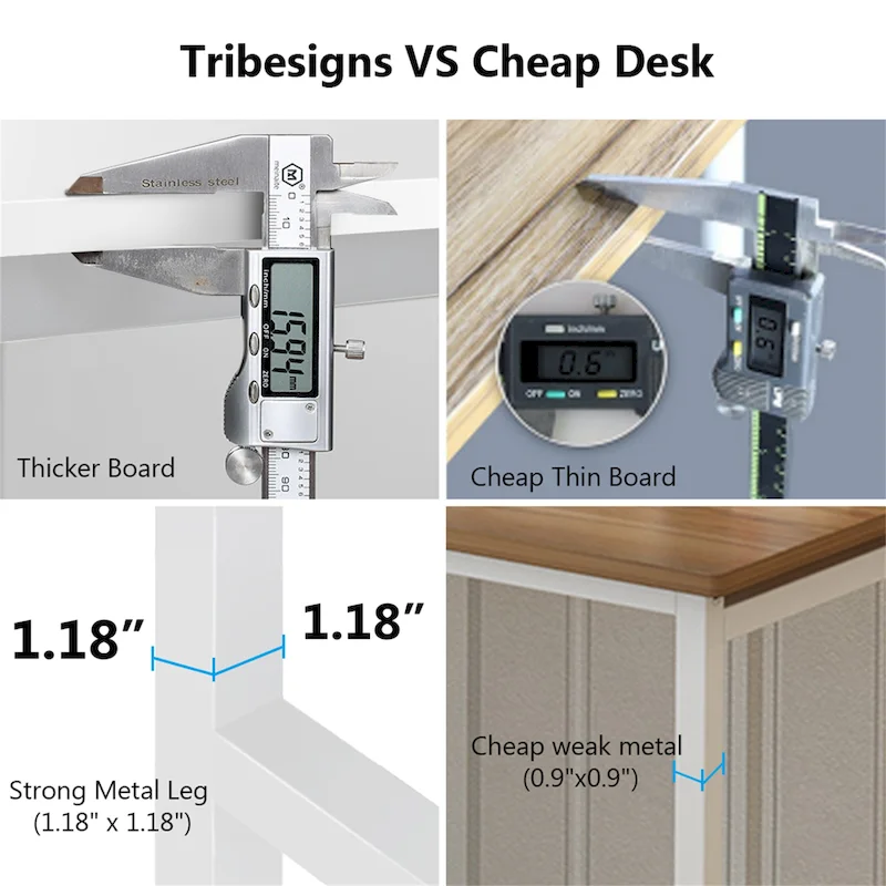 47 InchesComputer Desk with Hutch and Bookshelf, Home Office Desk