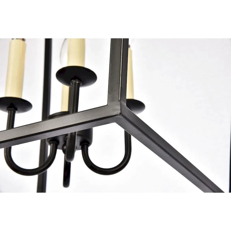 Elegant Lighting Pendant Light D17 H24.25 Lt:4 Black Finish - 17 Dx17 Wx24.25 H